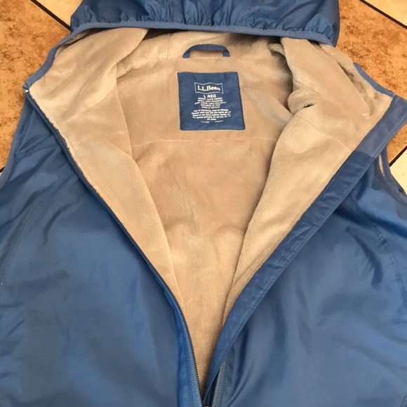 L.L. bean ladies navy blue vest fall winter soft cozy size Large lined cute - Picture 7 of 14
